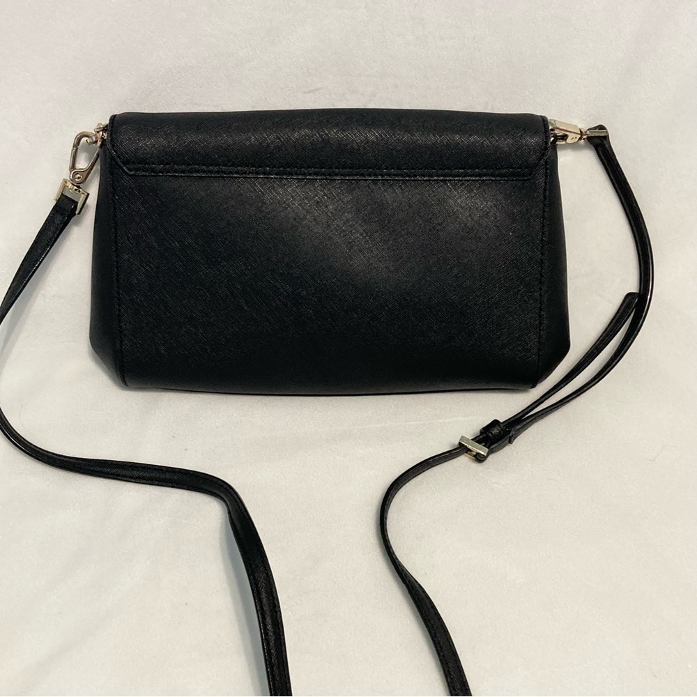 Kate Spade Laurel Way Greer Black Saffiano Leather Crossbody Shoulder Bag Purse - Picture 5 of 14